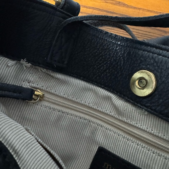 Margot Newyork Black Leather Purse ~ 100% Leather 14”W x 11”T - Picture 13 of 15